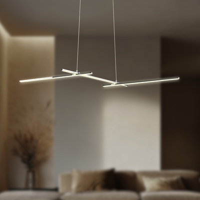 Pendant lamp THASOS LED 23W 103cm chrome