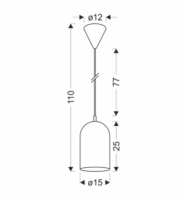 Lampa suspendata oval verde 1xE27 Oss Ledea 50101187