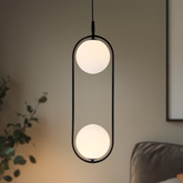 Cordel porte-à-faux 2X28W G9 noir 32-10155