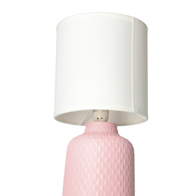 Tischlampe rosa Keramik Nachttisch Iner Candellux 41-79855