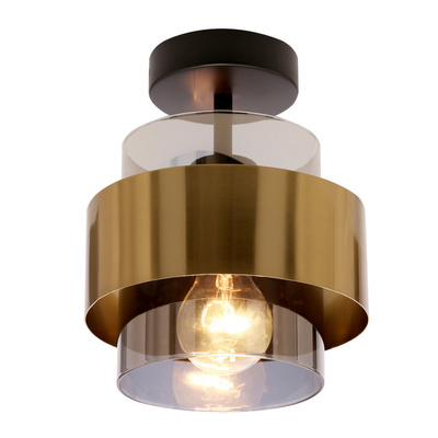 Spiega Ceiling Lamp Black Brass E27 Clear Lampshade 31-09487