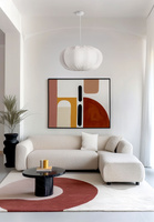 CAFEÉ  pendant lamp 52cm black 1x40W E27 shade latte