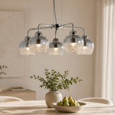 Hanging mirror lamp, chrome, beaten glass 3x60W Cromina Candellux 35-56375