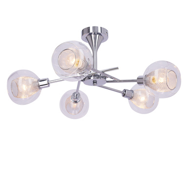 Plafoniera candelabru cromat suspendat Ozzo Candellux 35-72252