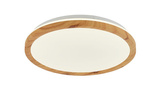 PLAFON KATO 400 mm LEDEA 50333114 LED 24W MÉTAL BLANC, BOIS CLAIR
