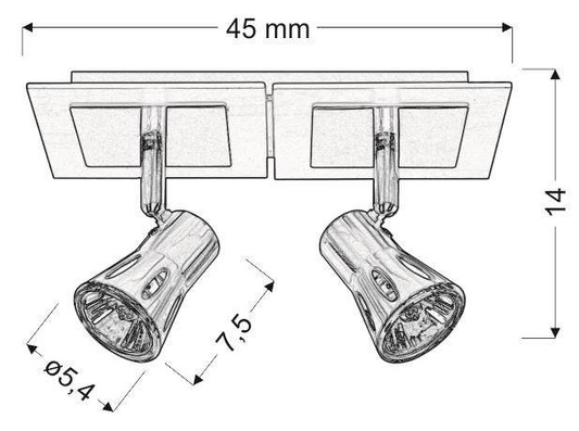 PLAFONIER SPOT 2x 92-81684