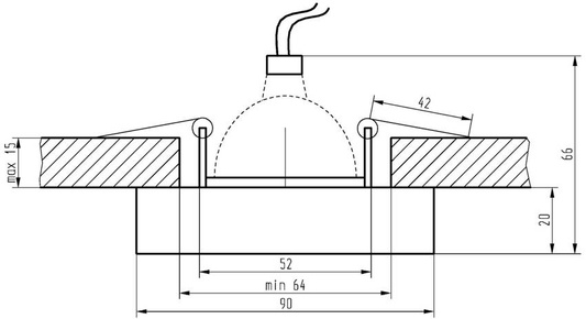 Corp de iluminat de plafon pătrat violet MR16 ochi SS-16 Candellux 2244344