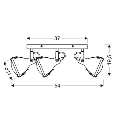 Aplică Candellux Crodo 93-71125 Strip E14 Gri