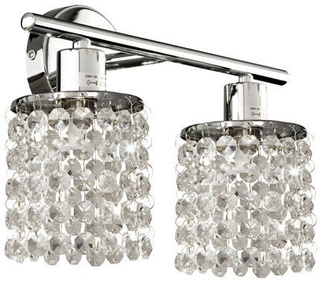 Doppelte Wandleuchte aus Chrom mit weißen Kristallen Royal Candellux 92-28030