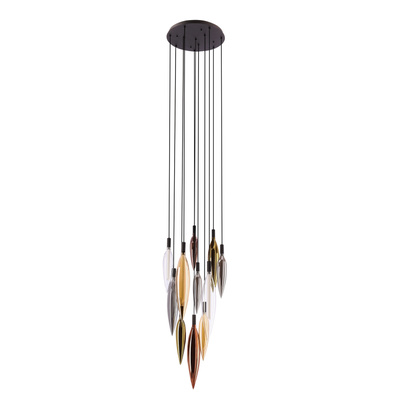 Lampa suspendată Nordic tuburi de sticlă colorate pentru living