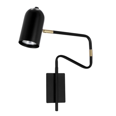 Black adjustable wall lamp 1xGU10 Hosti 21-75451