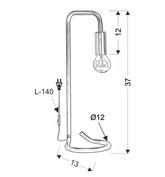 Lampa de masa neagra si aurie Hera 41-80073