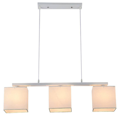 Lampa suspendata alb + abajur tesut bej 3x40W Boho Candellux 33-58362