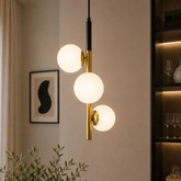 Hängelampe mattgold 3 Duo 33-01276