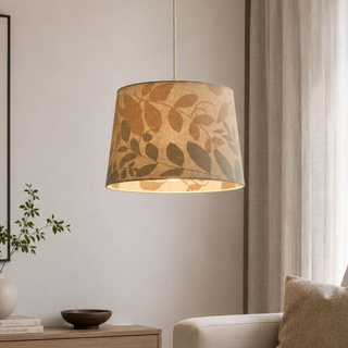 Lampa wisząca Mirage z abażurem pojedyncza do salonu biało-szara E27