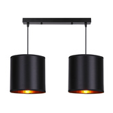 Lampe suspendue noire 2xE27 Candida 32-00712