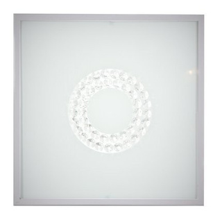 Plafonnier plafond 29X29 16W LED 6500K anneau satiné LUX 10-60686