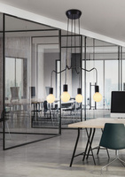 Ceiling hanging lamp black mat 4x40W Basso Candellux 34-71019