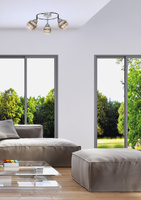 Plafoniera spirala 3X10W E14 LED crom FORT 98-62833