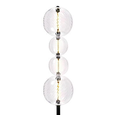 PLAYA floor lamp black 15W LED 3000K clear globe shade