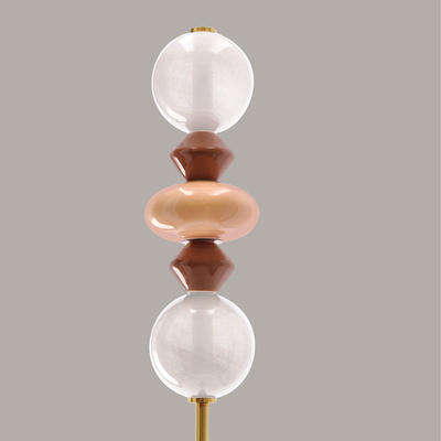 Lampa podłogowa Flores ceramiczna z kolorowymi kloszami 15W LED 3000K do salonu i sypialni