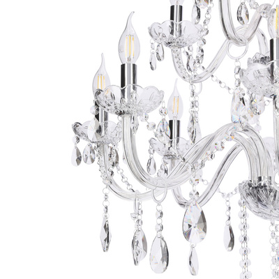 Gold chandelier with crystals 15xE14 Maria Teresa 30-95810