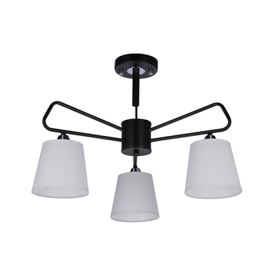 Lampa sufitowa czarno-biała metalowa Morley Ledea 50203091