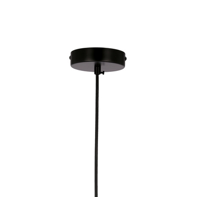 Suspension Eluna noire E27 avec abat-jour ambre 31-09548
