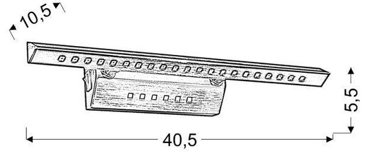 Aplic aplic 7W LED tub triunghiular cu intrerupator crom FORTE 20-27030