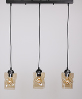 Lampa suspendata neagra/chihlimbar banda 3xE27 Felis 33-00187