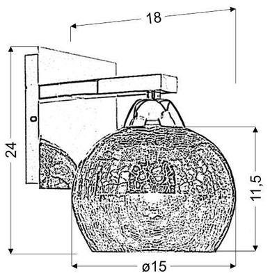 Aplic cromat cu capac oglinda din sticla Cromina Candellux 21-22240