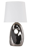 White and silver ceramic table lamp 60W Hierro Candellux 41-79909