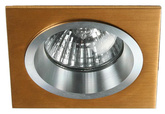 Ceiling lamp Candellux square fixed chrome gold 2210245
