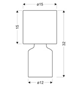 Lampe de table de chevet en céramique beige Iner 41-79879