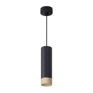 Lampa wisząca tuba Conti czarna metalowa 1xGU10