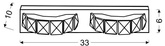 LED wall lamp 2x3W crystals SHIPI 22-45300