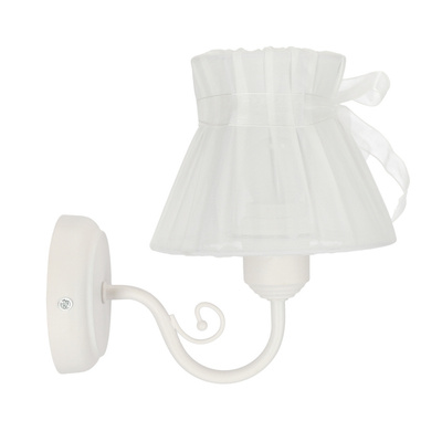 Wandleuchte weißer Organza-Lampenschirm 1xE27 Zefir Candellux 21-73785