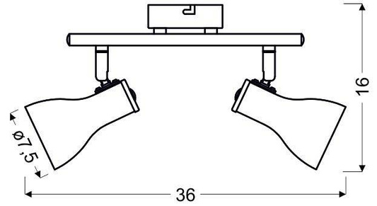 Wandleuchte Candellux Julie 92-66626 E14 streifengrau