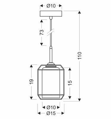 JONERA lampa wisząca czarny 1x40W E27 klosz bursztynowy