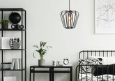 Hanging lamp black metal loft 40W E27 Jonas 31-78483