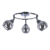 Plafonnier spirale 3X10W E14 LED chrome FORT 98-62833