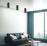 Plafonnier Jonera noir 1X40 E27 abat-jour fumé 31-08404