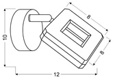 LED wall lamp 5W CYNTHIA 91-60808 CHROME