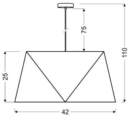 Hanging ceiling lamp 1X60W E27 green 31-03614