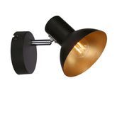 Wall lamp sconce 1X40W E27 black + gold metal DISO 91-63410