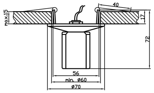 Plafonnier fixe œillet cristal chromé SK-17 2268883