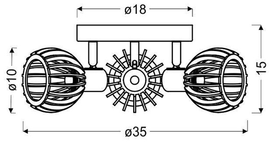 Plafoniera Atarri Candellux 98-68118 plafon lemn alb 3xE14