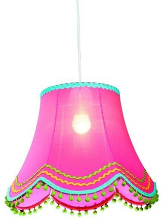 Lampa wisząca Arlekin różowa pojedyncza do sypialni z gwintem E27