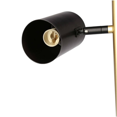Stehleuchte Schwarz und Gold 164cm Perret 52-00019