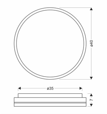 Montana Deckenleuchte weiß + Goldplafond 24 W LED 40 cm weißer Schirm